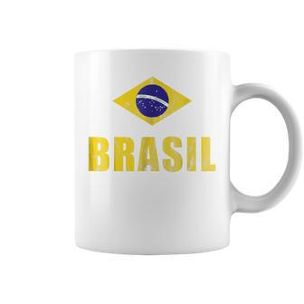 Brasil Brazilian Flag Soccer Jersey Coffee Mug | Crazezy DE