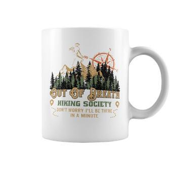 Out Of Breath Hiking Society Coffee Mug - Seseable