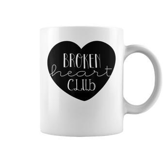 Broken Heart Club Lonely Valentine's Day Apparel Coffee Mug - Monsterry
