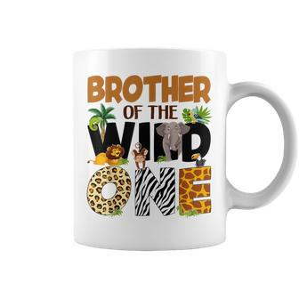Brother Of The Birthday Wild One Safari Boy Family Matching Coffee Mug - Thegiftio UK