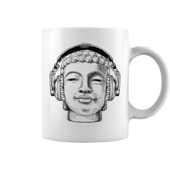 Buddha Vibes Cool Buddha With Headphones Gym Yoga Coffee Mug - Monsterry