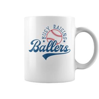 Busy Raising Ballers Baseball Mom Sport Fans Coffee Mug - Monsterry AU