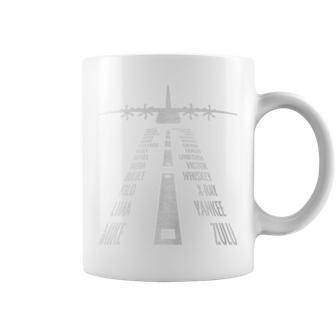 C-130 Hercules Pilot Phonetic Alphabet Runway Flying C130 Coffee Mug - Monsterry