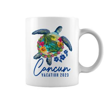 Cancun Sea Turtle Mexico Family Vacation 2023 Group Coffee Mug - Seseable