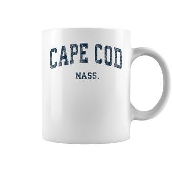 Cape Cod Massachusetts Ma Vintage Varsity Sports Navy Coffee Mug - Monsterry CA