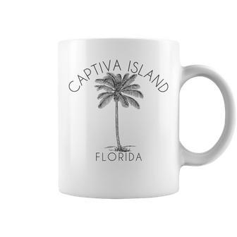 Captiva Island Beach Palm Tree Illustration Coffee Mug - Monsterry DE