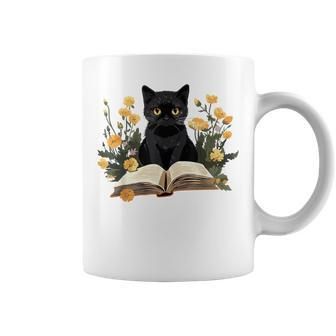 Cat For Book Lover Cute Cat And Book Coffee Mug - Thegiftio UK