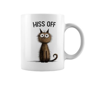 Cat Lover For Humor Hiss Off Meow Cat Coffee Mug - Monsterry