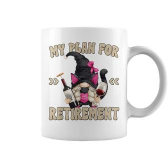 Cat And Wine Retirement Plan For Retired Cat Grandma Coffee Mug - Monsterry DE
