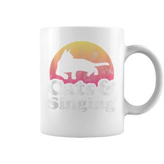 Cats And Singing Men's Or Women's Cat And Singer Coffee Mug - Monsterry