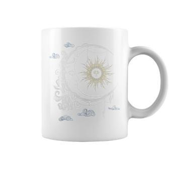 Celestial Sun Moon Vintage 90S Witch Whimsigoth Aesthetic Coffee Mug - Monsterry DE