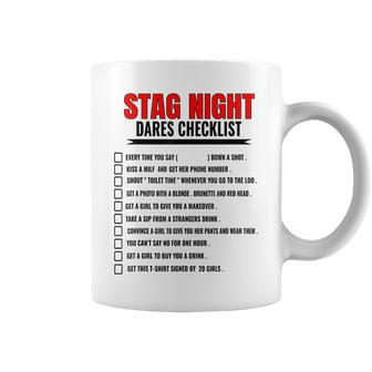 Challenge The Stag Bachelors Party Checklist Stag Do Party Coffee Mug - Thegiftio UK