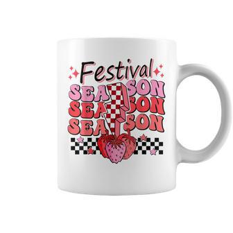 Checkered Lightning Festival Season Strawberry Fruit Lover Coffee Mug - Monsterry