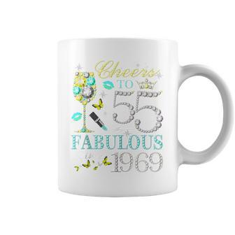 Cheers To 55 55Th Birthday Fabulous Since 1969 Coffee Mug - Monsterry