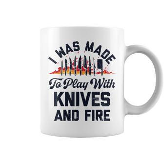 Chef I Was Made To Play With Knives And Fire Cooking Coffee Mug - Thegiftio UK