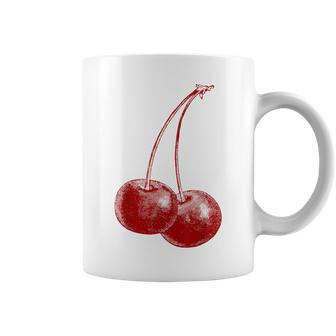 Cherry Fruit Vintage Graphic Cherry Coffee Mug - Monsterry CA