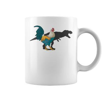 Chicken Dinosaur Shadow T Rex Hen Lover Cute Chicken Farmer Coffee Mug - Monsterry DE