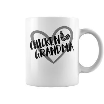 Chicken Grandma Heart Farmer Chicken Lover Coffee Mug - Seseable
