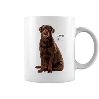 Chocolate Labrador Retriever Lab Dog Mom Dad Puppy Coffee Mug - Monsterry CA