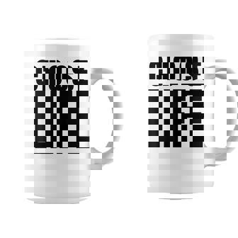 Choose Life Grandes Lettres Noires En Gras Style Rétro Années 80 Tasse - Cadeauxyz