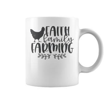 Christian Faith Family Farming Farm Chicken Coffee Mug - Monsterry DE