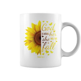 Christian Verse God Is Within Her She Will Not Fall Coffee Mug - Monsterry AU