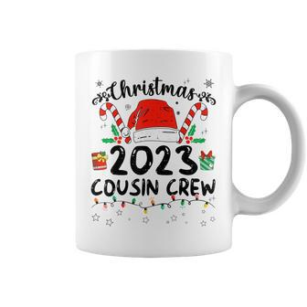 Christmas 2023 Cousin Crew Santa Hat Family Matching Pajama Coffee Mug - Seseable