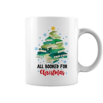 Christmas Book Tree All Booked For Christmas Xmas Book Tree Coffee Mug - Thegiftio UK