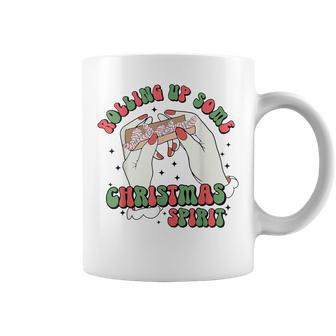 Christmas Tree Cakes Retro Rollin Up Christmas Spirit Coffee Mug - Seseable