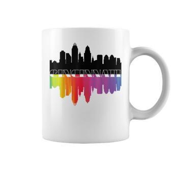 Cincinnati Ohio Lgbtq Gay Pride Rainbow For Women Coffee Mug - Monsterry DE