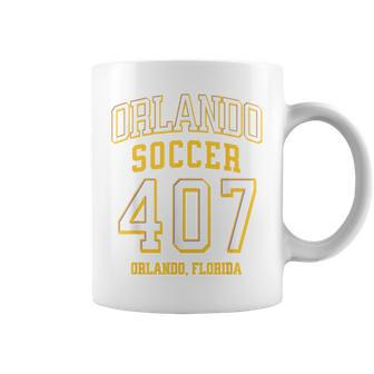 City Of Orlando Soccer Area Code 407 Collection Coffee Mug - Seseable