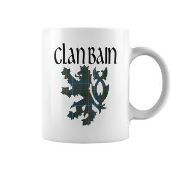 Clan Bain Tartan Scottish Family Name Scotland Pride Coffee Mug - Seseable