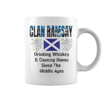 Clan Ramsay Tartan Scottish Family Name Scotland Pride Coffee Mug - Seseable