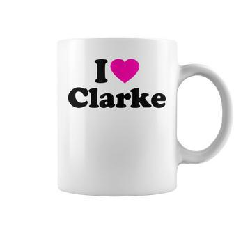 Clarke Love Heart College University Alumni Coffee Mug | Crazezy DE