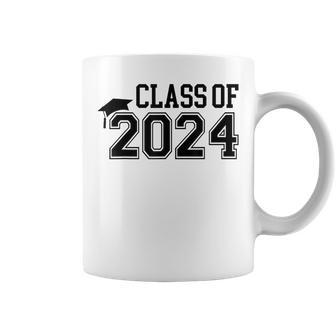 Class Of 2024 High School Senior Graduation Cap Varsity Coffee Mug - Monsterry UK