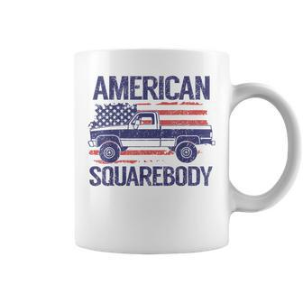 Classic C10 American Square Body Truck Usa Flag Coffee Mug - Monsterry UK