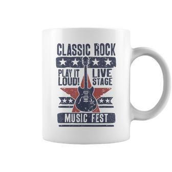 Classic Rock Music Fest Play It Loud Coffee Mug - Monsterry