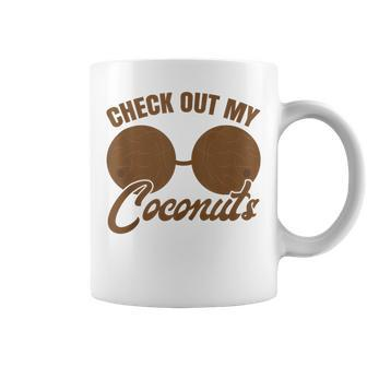 Coconut Bra Adult Check Out My Coconuts Shell Bra Girl Coffee Mug - Monsterry DE