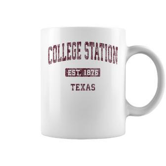 College Station Texas Tx Vintage Athletic Sports Coffee Mug - Monsterry AU