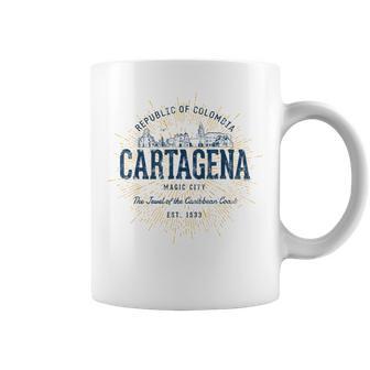 Colombia Retro Style Vintage Cartagena Coffee Mug - Monsterry UK