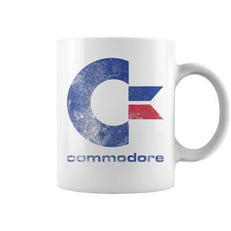 Commodore C64 Uppercase Letter Stone Washed Grunge Effect Coffee Mug - Monsterry UK