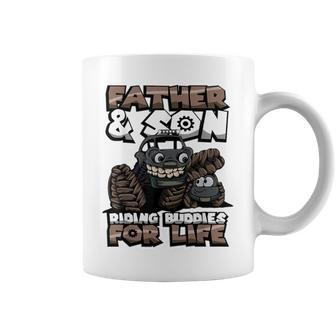 Cool Father And Son Monster Truck Riding Buddies For Life Coffee Mug - Monsterry