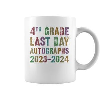 Cool Fourth Grade Autographs 2024 Last Day Signing Sign My Coffee Mug - Monsterry UK