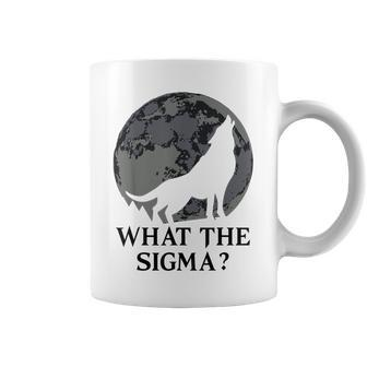Cool Meme Moon Alpha Wolf What The Sigma Coffee Mug - Monsterry AU