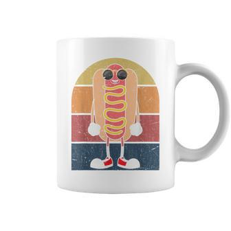 Cool Hot Dog Fast Food Sunglasses Weiner Foodie Retro Hotdog Coffee Mug - Monsterry