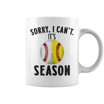 Cool Softball Mom Baseball Sorry I Can't Its Baseball Season Coffee Mug - Monsterry