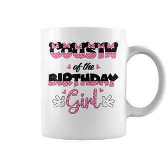 Cousin Of The Birthday Girl Mouse Family Matching Coffee Mug - Monsterry DE