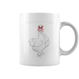 Crazy Chicken Lady Chicken With Red Bandana & Glasses Coffee Mug - Thegiftio UK