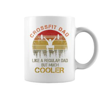Crossfit Dad Regular Dad But Much Cool Vintage Sunset Coffee Mug - Monsterry