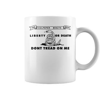 Culpeper Minutemen Flag Don't Tread On Me Liberty Or Death Coffee Mug - Monsterry CA